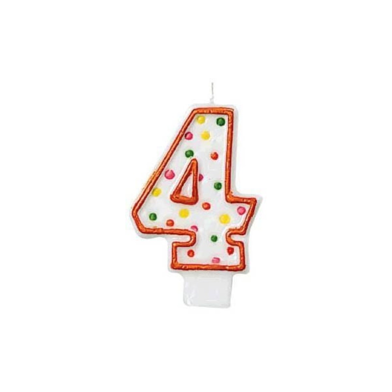 Polka Dots Birthday Candle #4