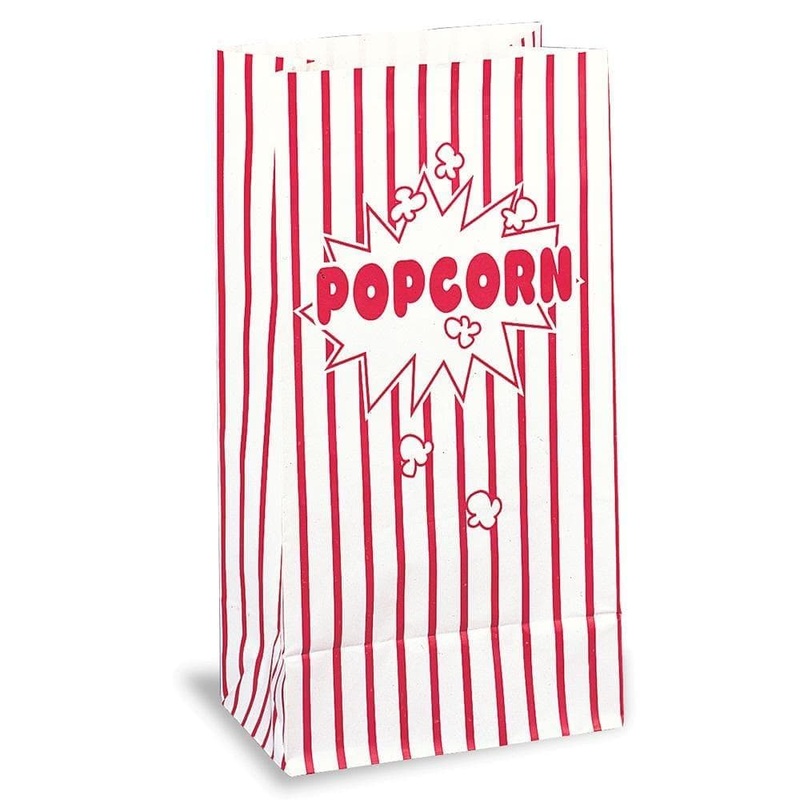 Popcorn Paper Favor Bags, 10 per Package