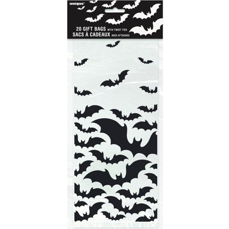 Black bats cello favor bags, 20 per package