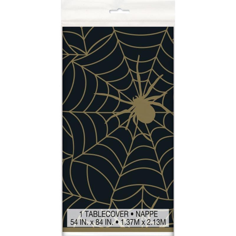 Black & Gold Spider Web tablecover