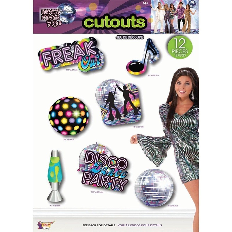 Disco Fever Cutouts, 12 per Package
