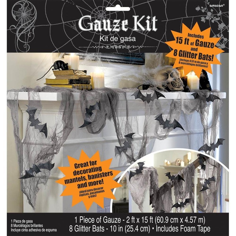 Gauze and glitter bats decorating kit
