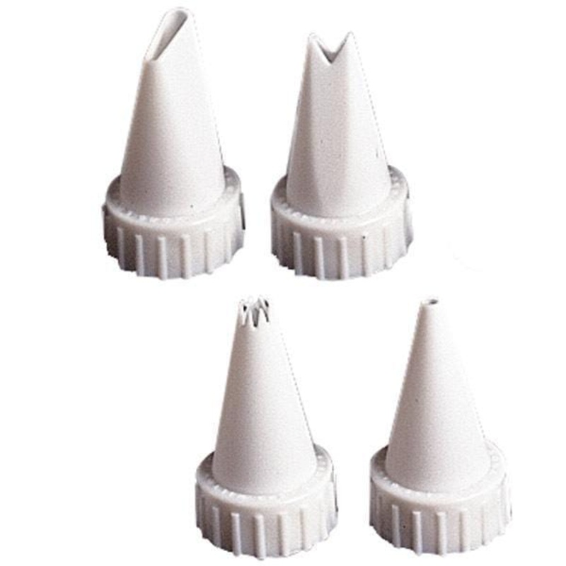 Icing Tips - Star/Round/Leaf/Petal 4/Pkg.