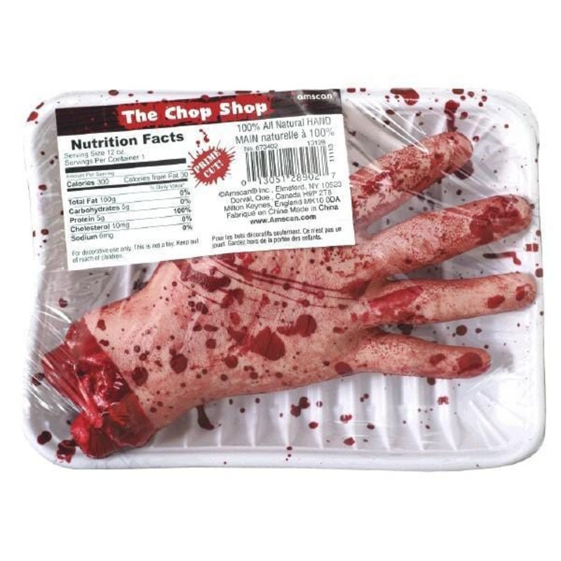 Meat market plastic hand