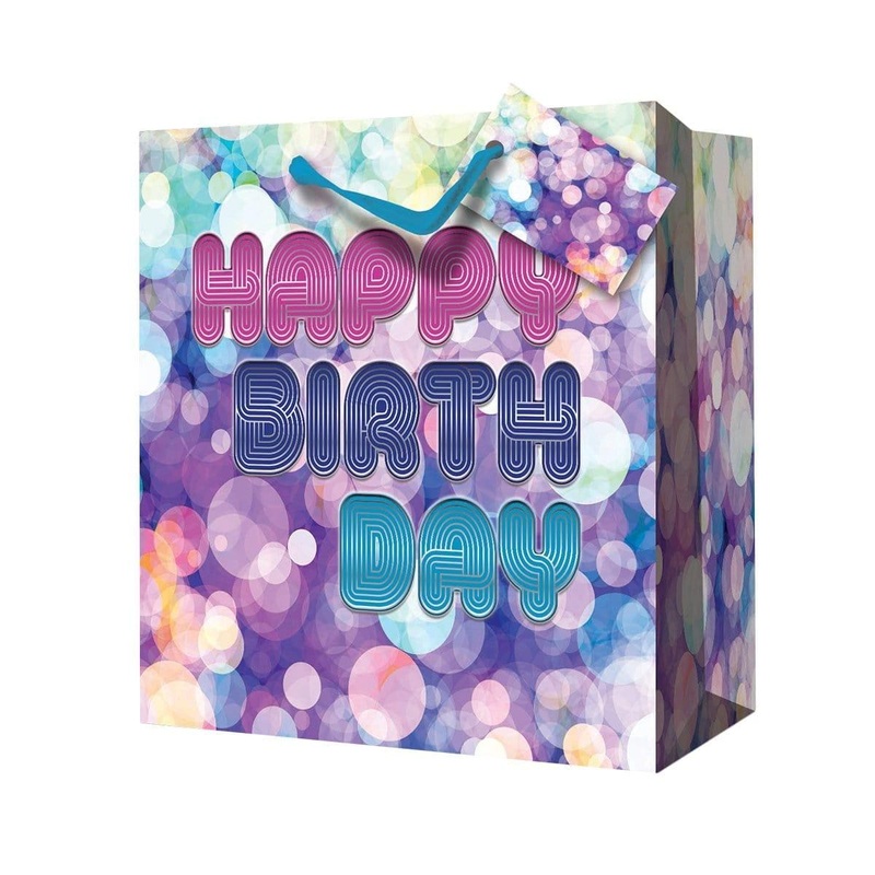 Premium Gift Bag Extra Deep - Birthday Foil