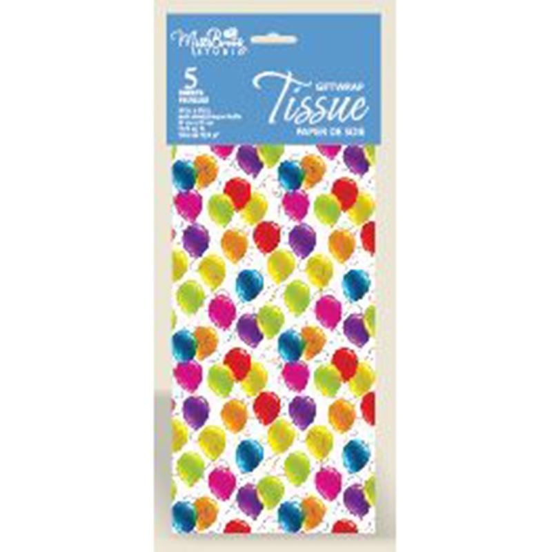 Premium Printed Tissue Paper - Balloons, 5 Count
