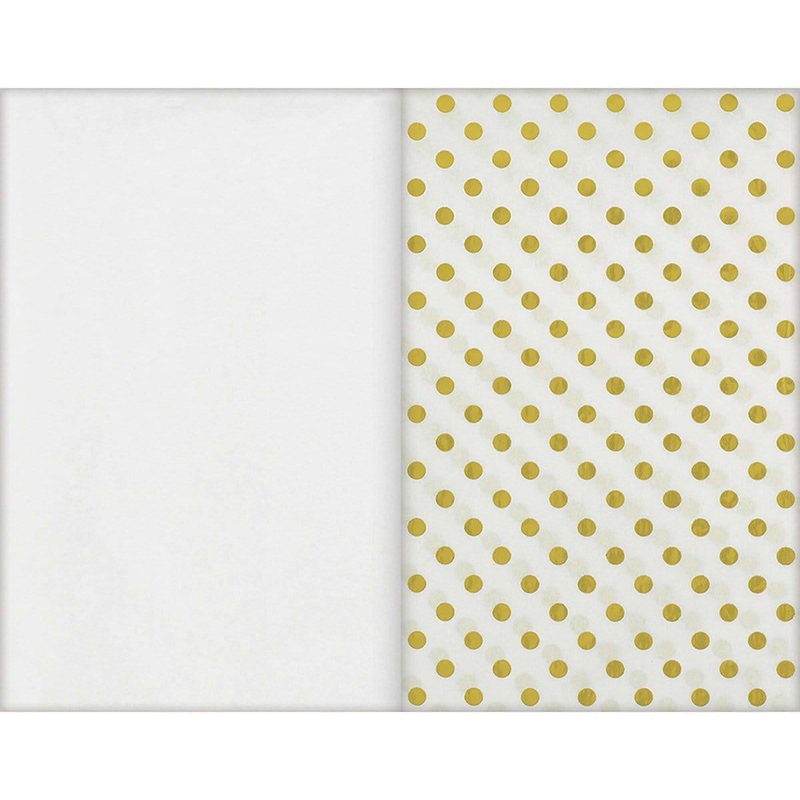 Tissus Paper 8/pkg - Gold Dots