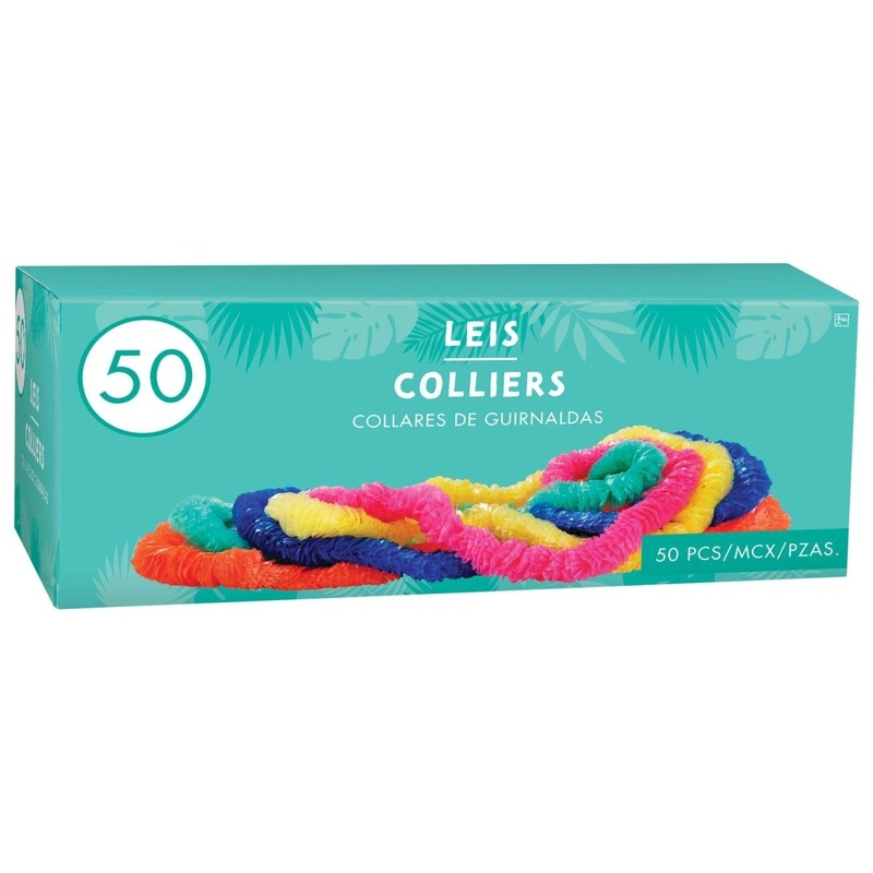 Box of Poly Lei Necklaces, 50 per Package