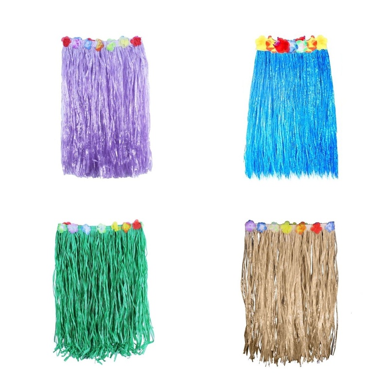 Flowered Hawaiian Skirt for Adults, Assortment, 1 Count