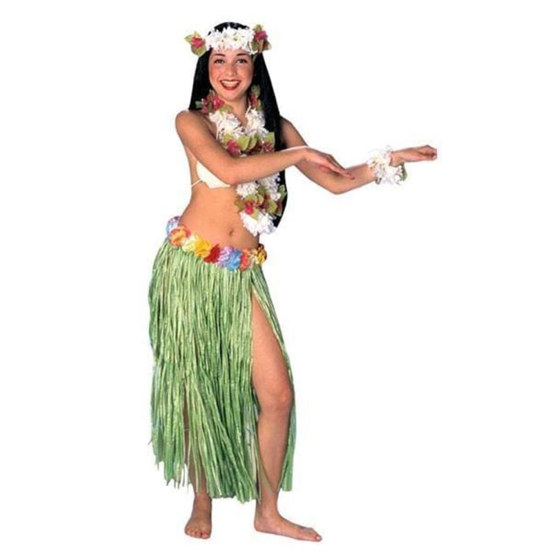 Green Luau Hula Skirt for Adults
