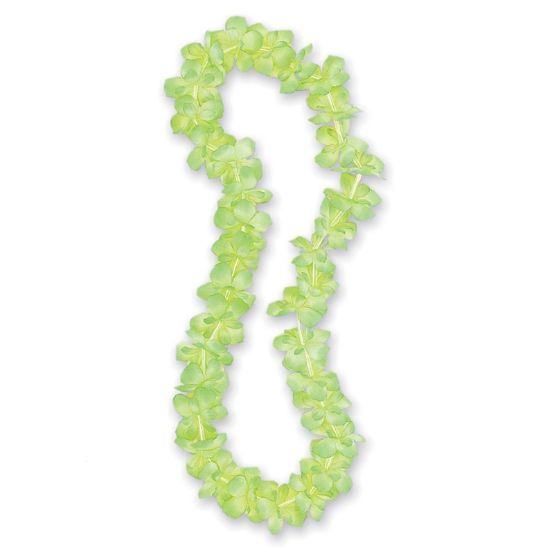 Lime Green Flower Lei Necklace