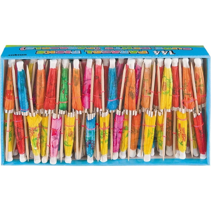 Multicolor Umbrella Picks, 144 per Package