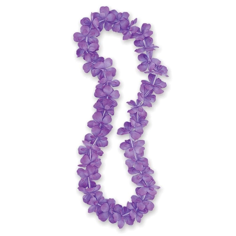 Purple Flower Lei Necklace