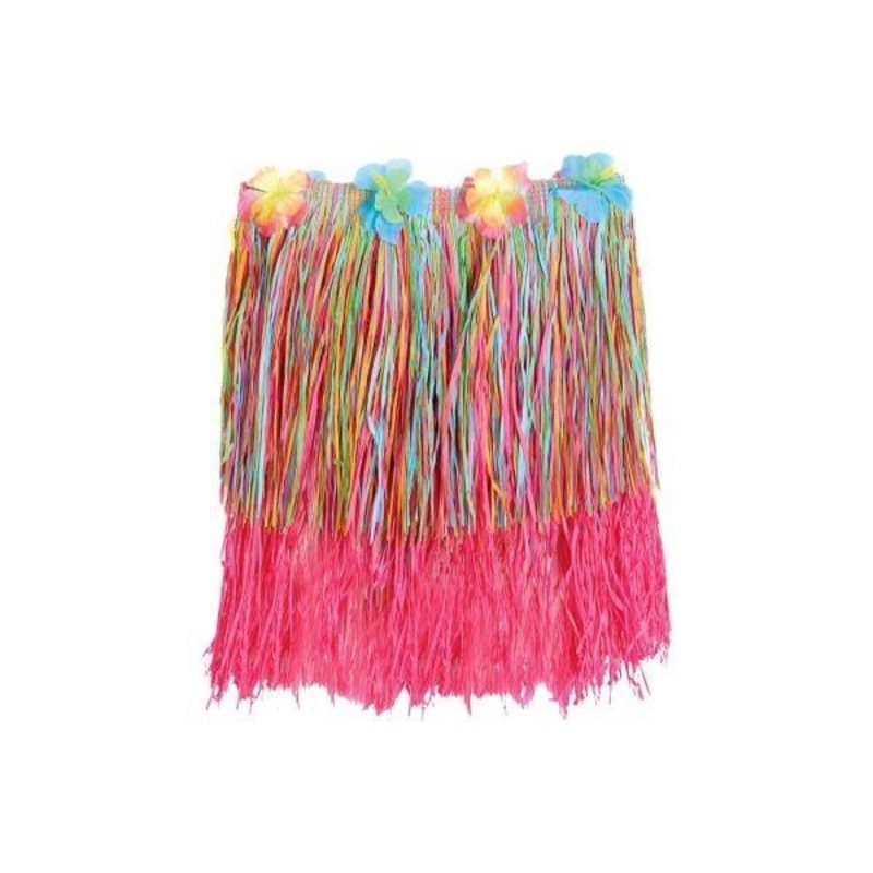 Rainbow Hawaiian Hula Skirt for Kids