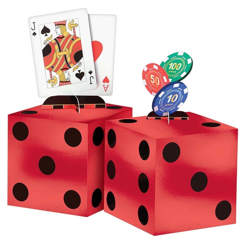 Roll The Dice Centerpieces, 2 per Package