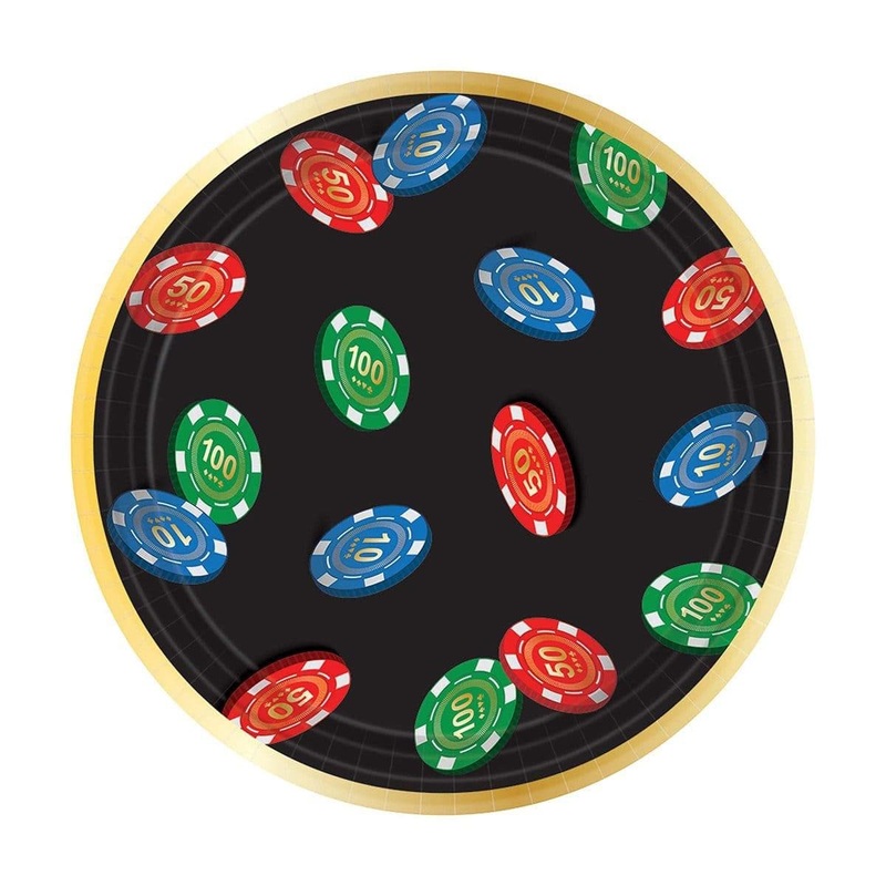 Roll The Dice Paper Plates 7 Inches, 8 per Package
