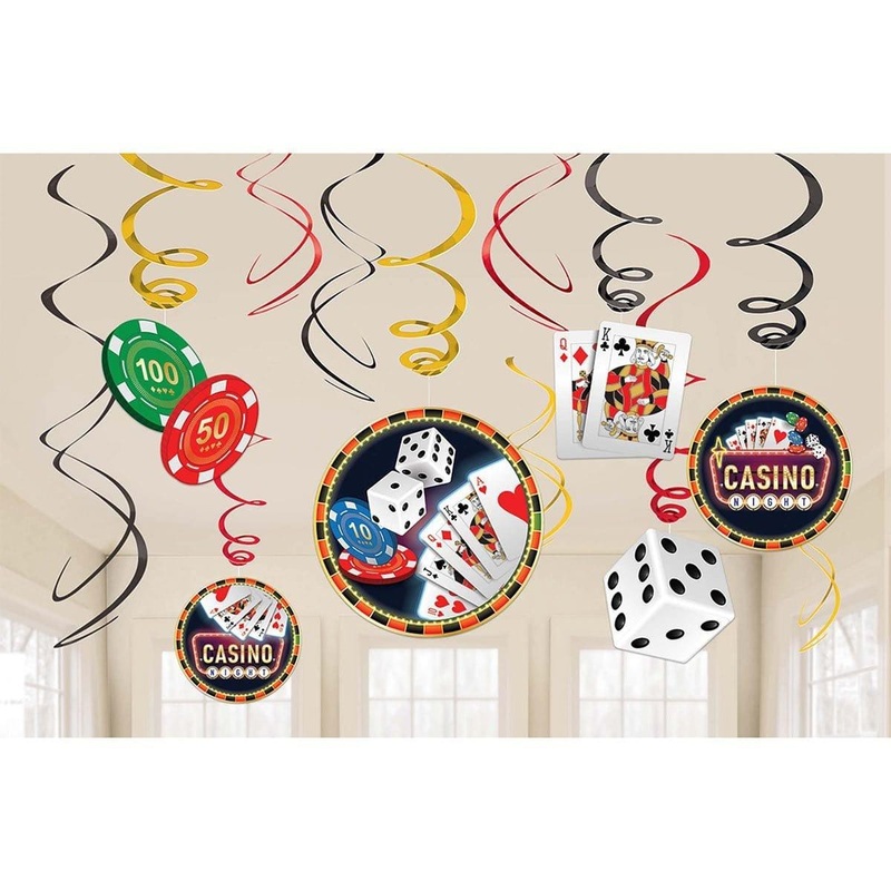 Roll The Dice Swirl Decorations, 12 per Package