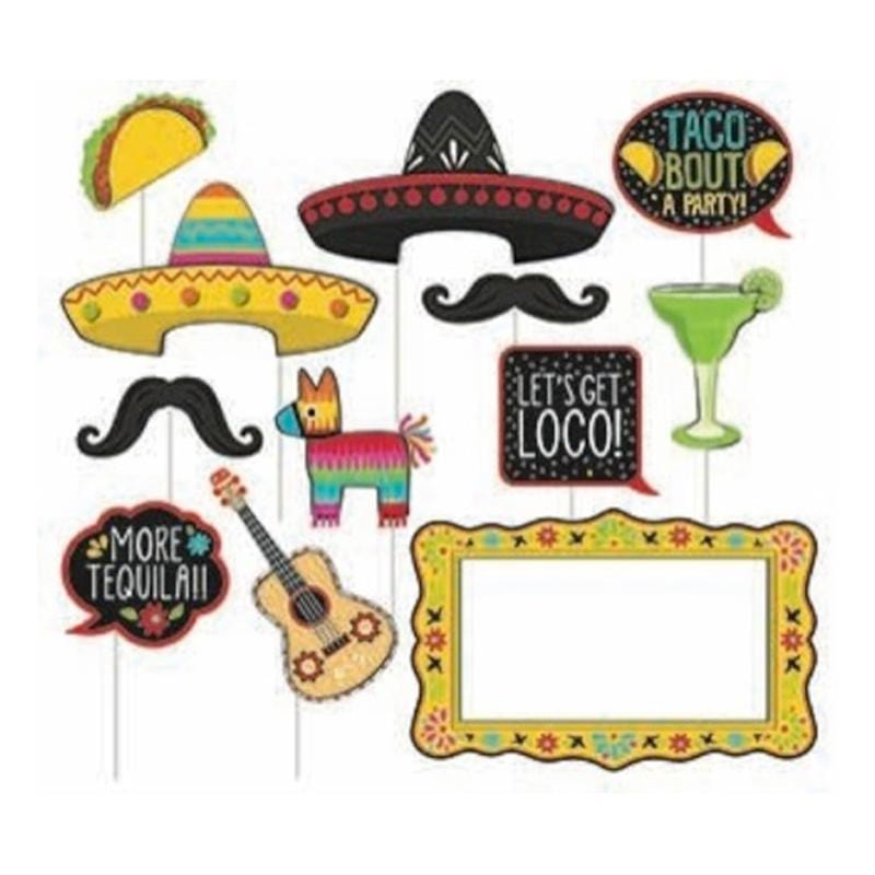 Fiesta Photo Booth Props, 12 per Package