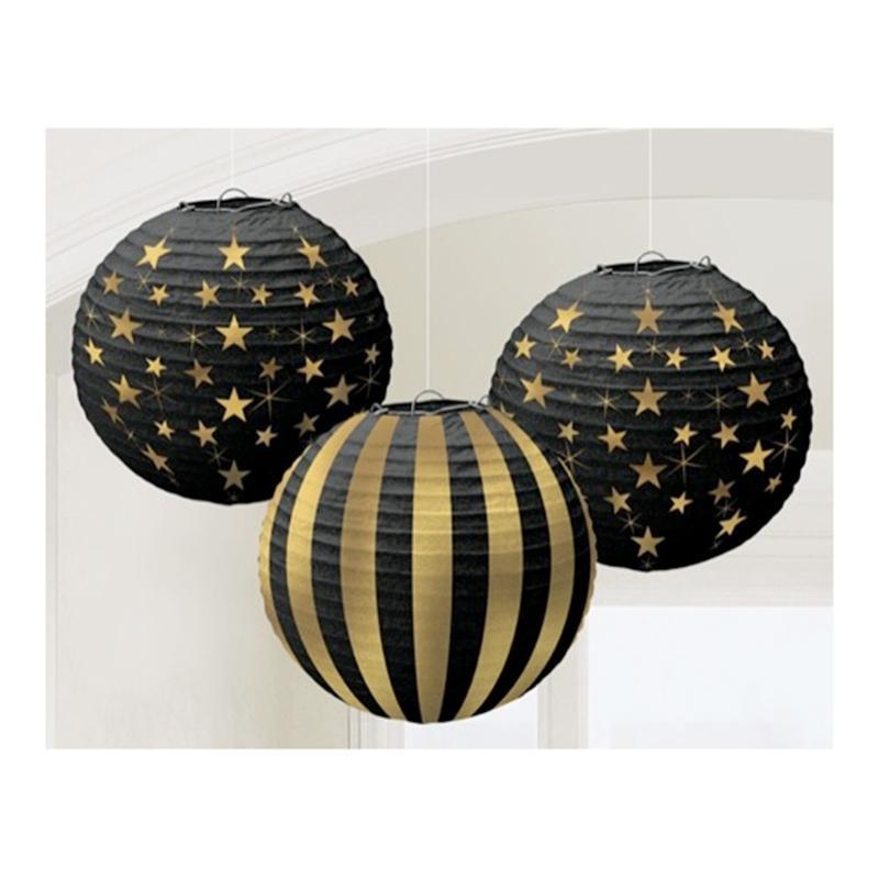 Glitz & Glam Paper Lanterns, 3 per Package