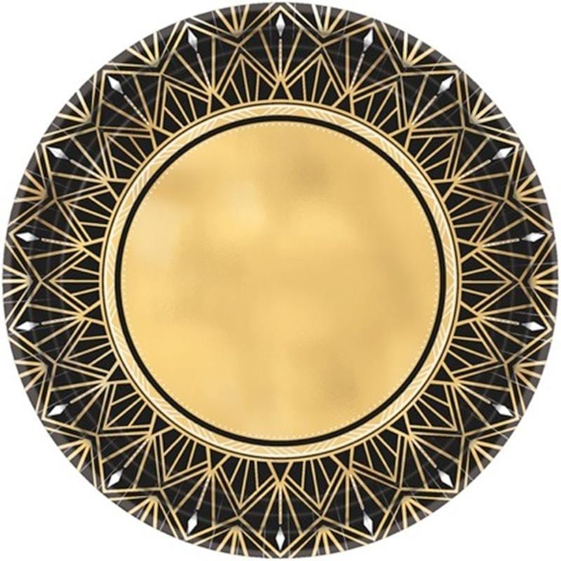 Glitz & Glam Paper Plates 10.5 Inches, 8 per Package