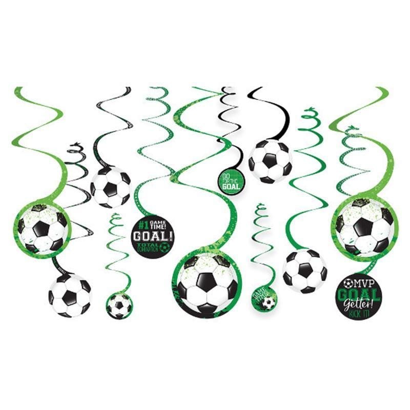 Goal Getter Swirl Decorations, 12 per Package