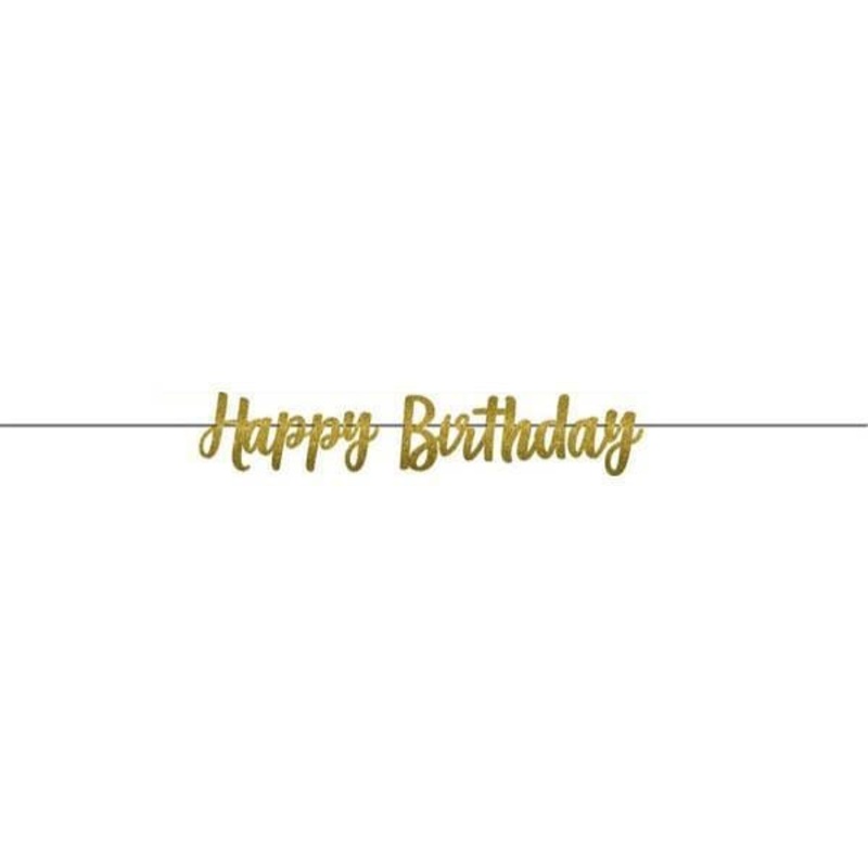 Gold Birthday - Letter Banner