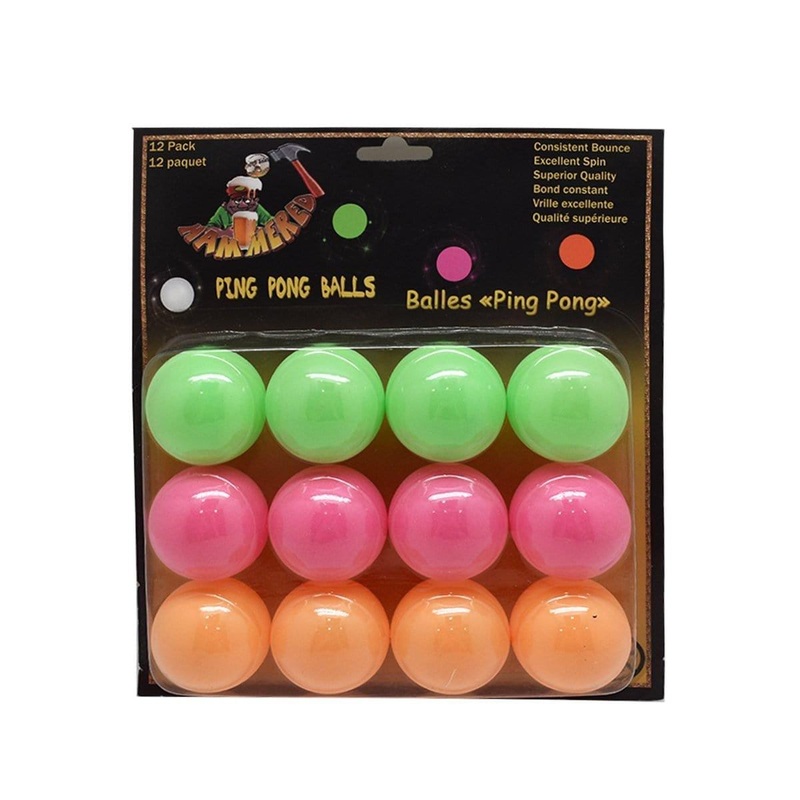 Neon Ping Pong Balls, 12 per Package