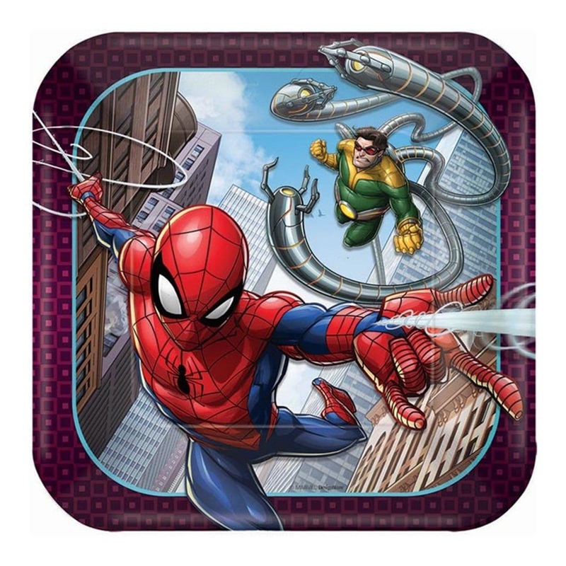 Spider-Man Dessert Plates 7 inches, 8 per package