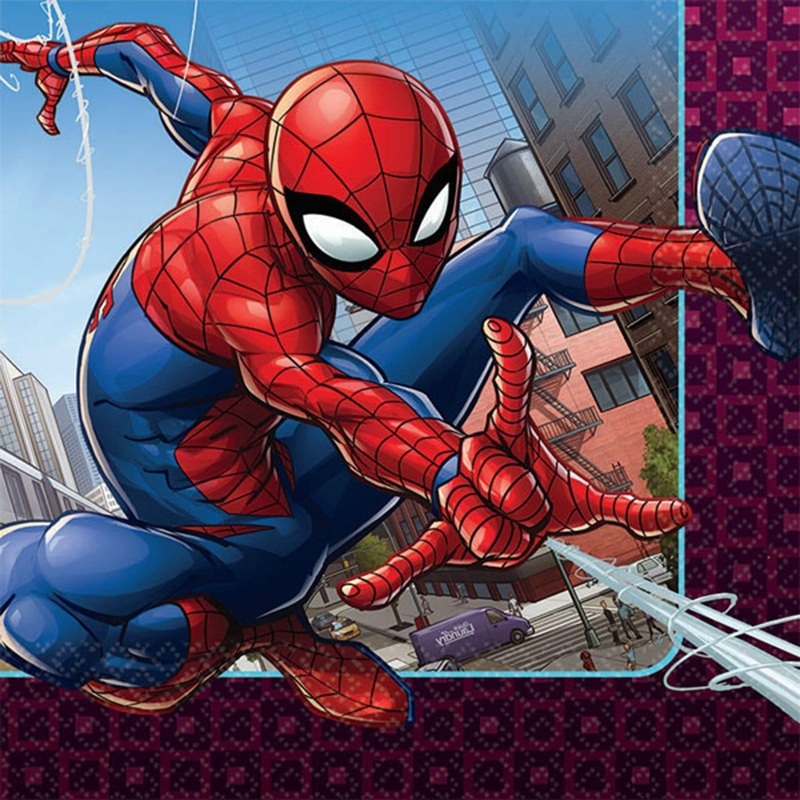 Spider-Man lunch napkins, 16 per package