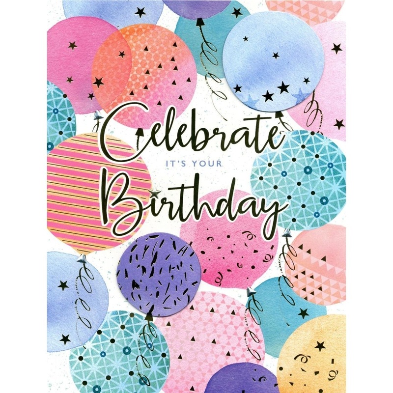Giant Birthday Card, Celebrate It's Your Birthday, 1 Count