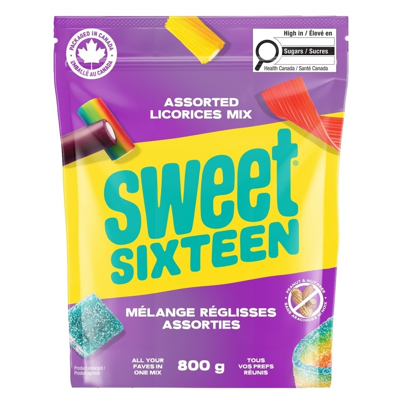 Sweet Sixteen Candies Assorted Licorices Mix, 800g, 1 Count