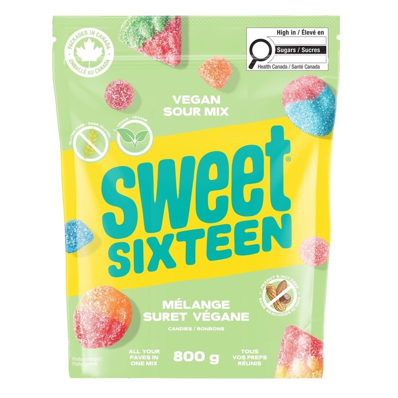 Sweet Sixteen Candies Vegan Sour Mix, 800g, 1 Count