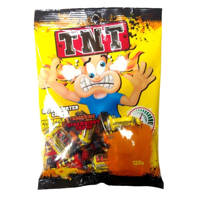 TNT Sour Assorted Chews, 120g, 1 Count