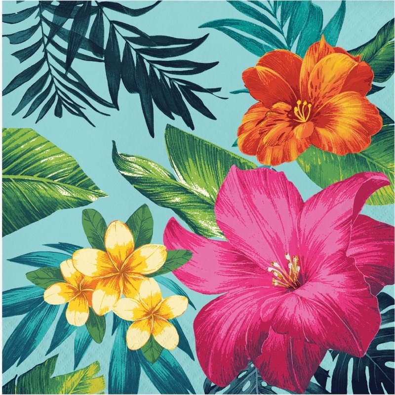 Tropic Time Large Lunch Napkins, 16 Count