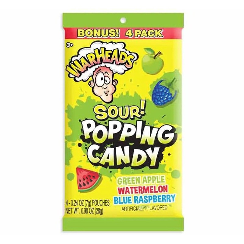 Warheads Sour Popping Candy, 4 Count