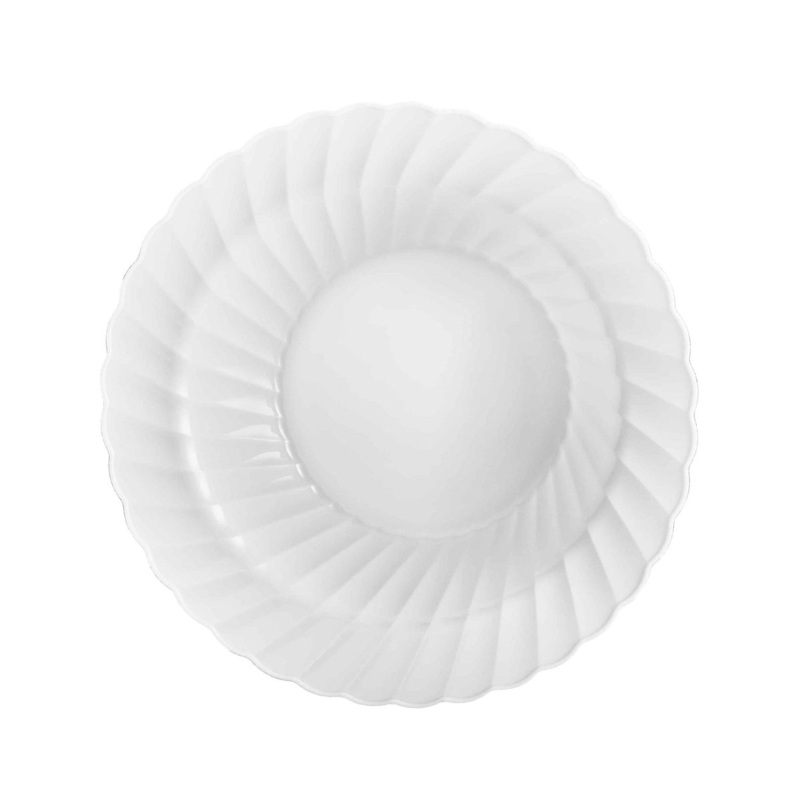 White Scalloped Plastic Bowls, 15 Oz, 10 Count