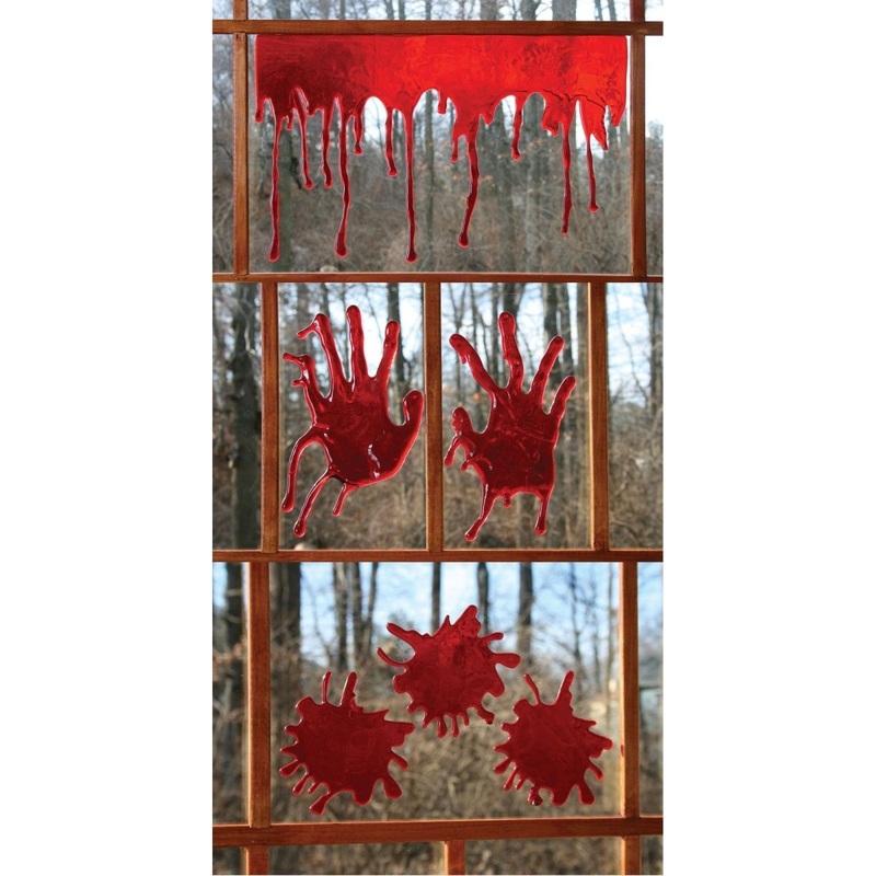 3-D Bloody Window Decor, 18 Inches, Assortment, 1 Count