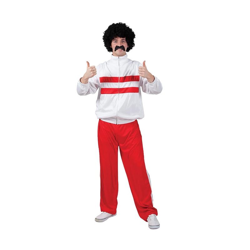 80s Funny Athlete Tracksuit - Men 44" Chest