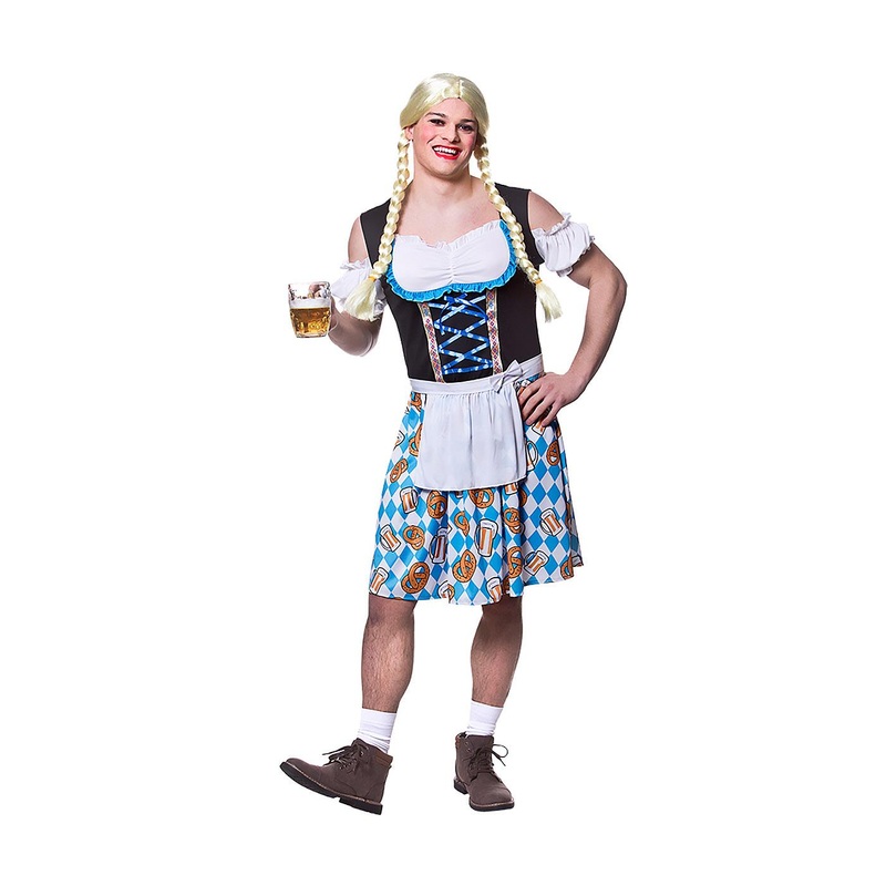 Funny Bavarian Beer Girl Costume - Men 48" Chest
