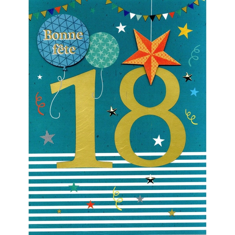 Giant Birthday Card, 18th Happy Birthday, 1 Count