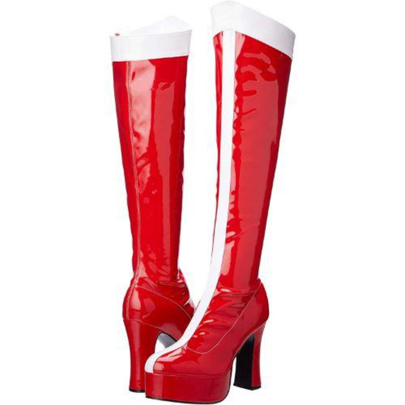 Adult Women's Wonder Woman Knee High Boots Fancy Dress Accessory Small UK 3-4