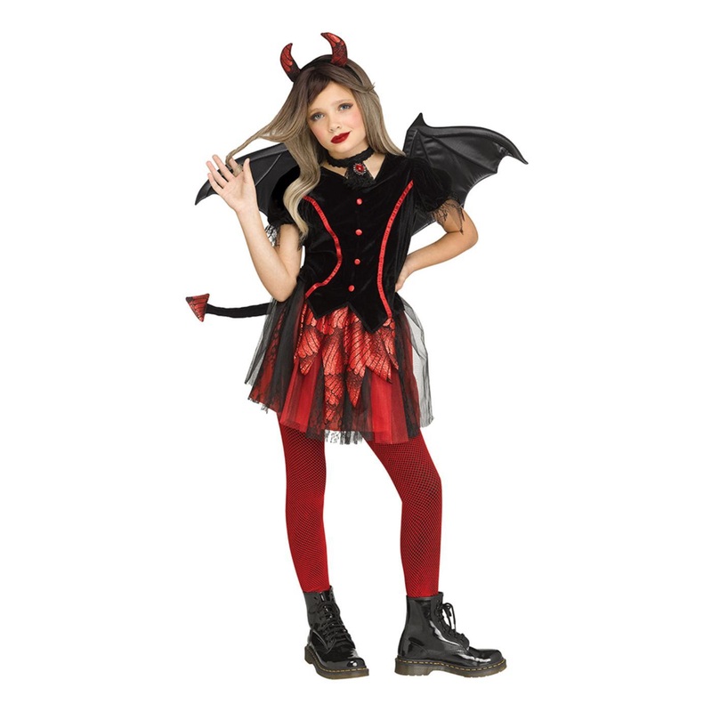 Devil Child Costume - Girls Age 8-10