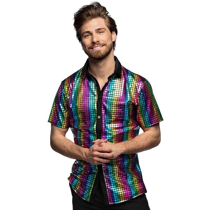 Rainbow Disco Diamond Shirt - Men UK 40/42