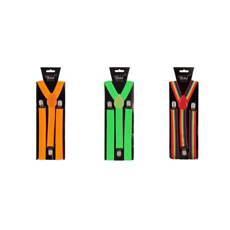 Wicked Costumes Adjustable Braces Adult Fancy Dress Accessory Neon Green