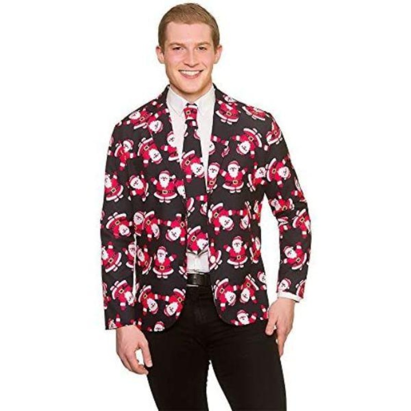 Wicked Costumes Father Christmas Santa Jacket & Tie Fancy Dress Costume Medium