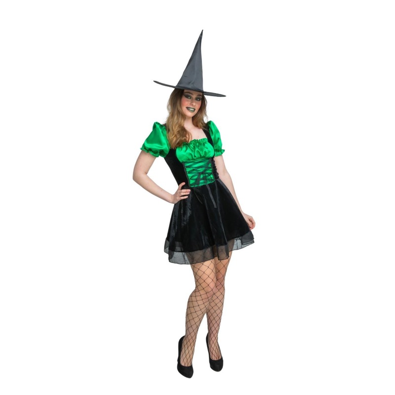 Emerald Witch Costume - Womens UK 10-12