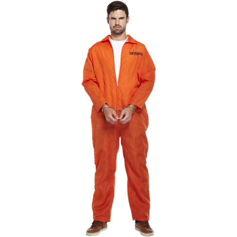 Orange Prisoner Overall Costume - Mens