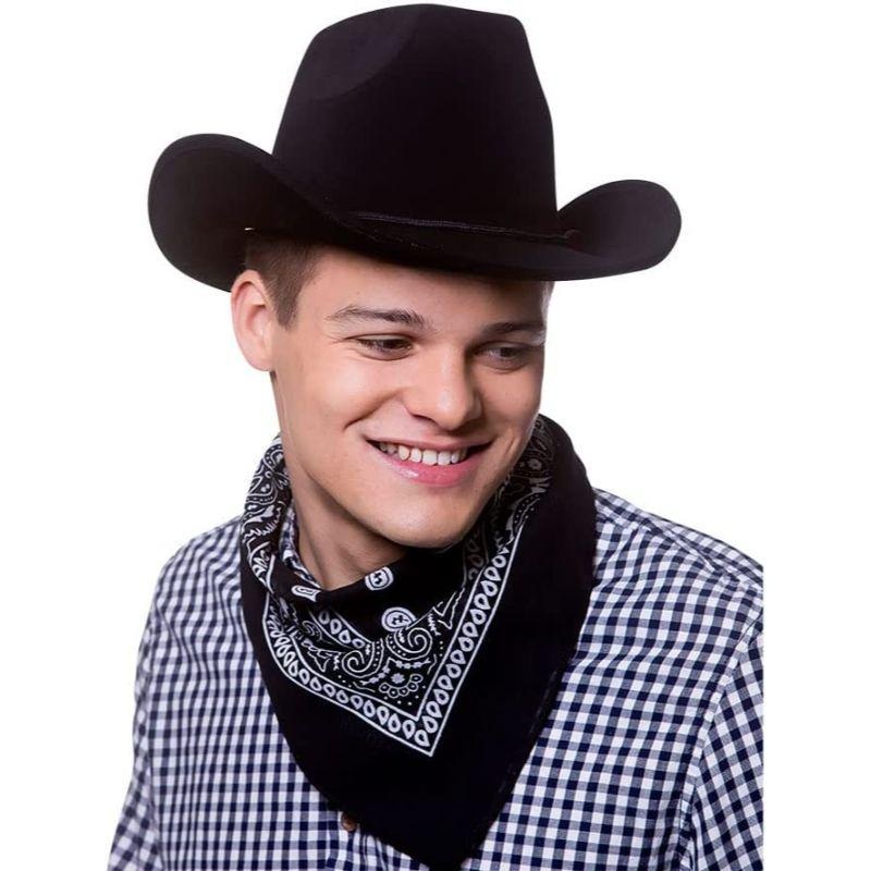 Super Deluxe Black Suede Cowboy Hat