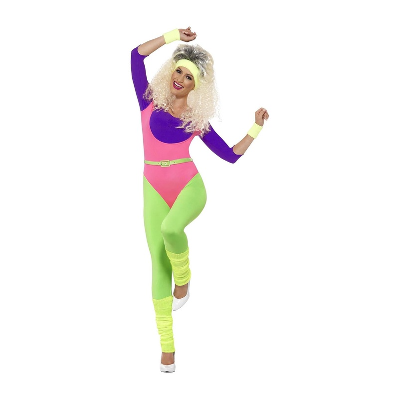 80s Work Out Costume - Women UK 4-6