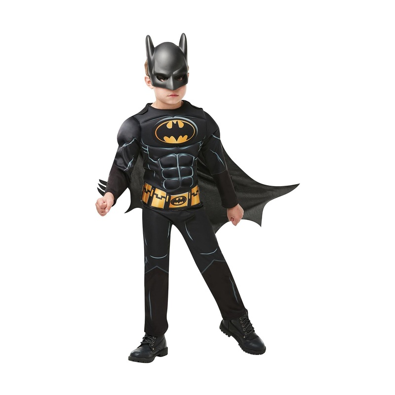Batman Muscle Chest Black Core Costume - Boys Age 3-4
